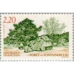 1 عدد تمبر جنگل فونتنبلو - فرانسه 1989