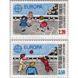 2 عدد تمبر مشترک اروپا - Europa Cept - بازیهای کودکان - فرانسه 1989