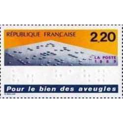 1 عدد تمبر نابینایان - بریل - فرانسه 1989