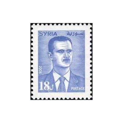 1 عدد  تمبر سری پستی - رئیس جمهور بشار اسد - 18 - سوریه 2006
