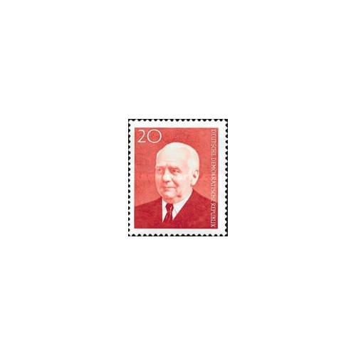 1 عدد  تمبر هشتاد و سومین سالگرد تولد رئیس جمهور کشور پیک - جمهوری دموکراتیک آلمان 1959