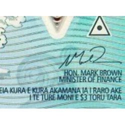 اسکناس پلیمر 3 دلار - جزایر کوک 2021