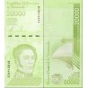 اسکناس 20000 بولیوار - ونزوئلا 2019 تاریخ 22.01.2019 نخ امنیتی باریک چاپ روسیه