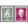 2 عدد  تمبر صدمین سالگرد تولد ماکس پلانک - فیزیکدان - جمهوری دموکراتیک آلمان 1958