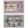 اسکناس 5 مارک - رایش بانک -رایش آلمان 1917 -  سریال 8 رقمی