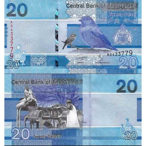 اسکناس 20 دالاسی - گامبیا 2019 اسکناس 20 دالاسی - گامبیا 2019