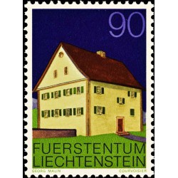 1 عدد تمبر سری پستی ساختمانها - 90 - لیختنشتاین 1978