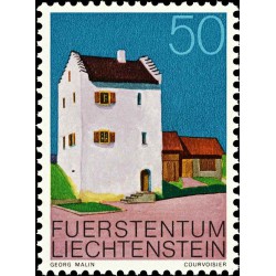 1 عدد تمبر سری پستی ساختمانها - 50 - لیختنشتاین 1978