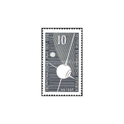 1 عدد  تمبر سال ژئوفیزیک - جمهوری دموکراتیک آلمان 1957