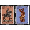 2 عدد  تمبر  مشترک اروپا - Europa Cept - مجسمه ها - لیختنشتاین 1974