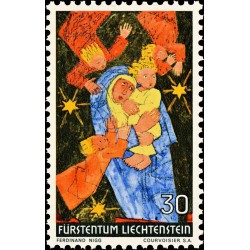 1 عدد  تمبر کریستمس - لیختنشتاین 1972