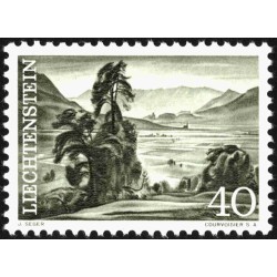 1 عدد  تمبر سری پستی مناظر - 40 - لیختنشتاین 1961