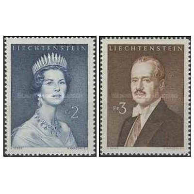 2 عدد  تمبر ازوج سلطنتی - لیختنشتاین 1960 قیمت 6.49 دلار