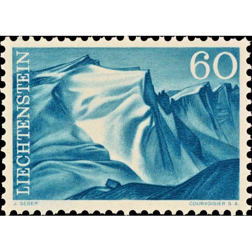 1 عدد  تمبر سری پستی مناظر - 60 - لیختنشتاین 1959