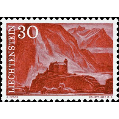 1 عدد  تمبر سری پستی مناظر - 30 - لیختنشتاین 1959