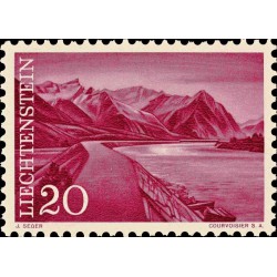 1 عدد  تمبر سری پستی مناظر - 20 - لیختنشتاین 1959