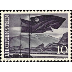 1 عدد  تمبر سری پستی مناظر - 10 - لیختنشتاین 1959