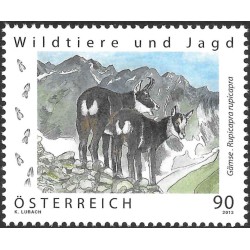1 عدد  تمبر یوانات وحشی و شکار - اتریش 2013