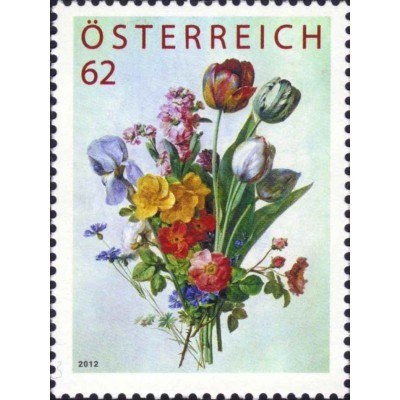 1 عدد تمبر گل - نقاشی توسط آنتوان برژون ، 1754-1843. تمبر پاداش وفاداری - اتریش 2012 قیمت 4.7 دلار