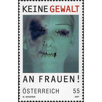 1 عدد تمبر منع خشونت علیه زنان - اتریش 2007