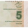 اسکناس 5 دلار - زیمباوه 2009