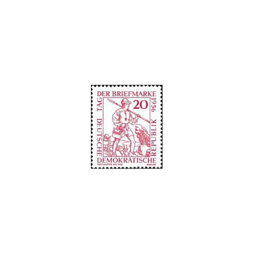 1 عدد  تمبر روز تمبر - جمهوری دموکراتیک آلمان 1956