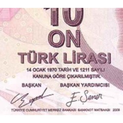 اسکناس 10 لیر - ترکیه 2009 سری D