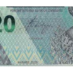 اسکناس 20 دلار - زیمباوه 2020