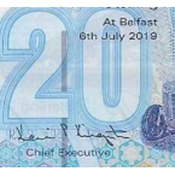 اسکناس پلیمر 20 پوند استرلینگ - دانسکه بانک -ایرلندشمالی 2019 سفارشی