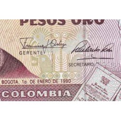 اسکناس 5000 پزو - کلمبیا 1990 تاریخ  01.01.1990