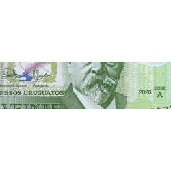 اسکناس پلیمر 20 پزو - اورگوئه 2020  سری A