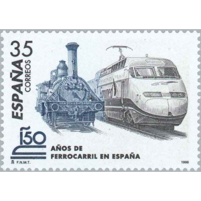 1 عدد تمبر 150مین سالگرد راه آهن اسپانیا -  اسپانیا 1998 قیمت 9.5 دلار