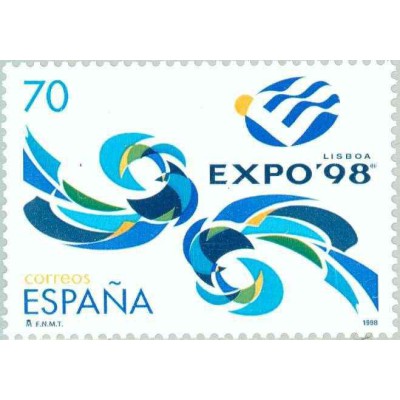 1 عدد تمبر نمایشگاه جهانی لیسبون 98 - اسپانیا 1998