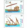 2 عدد تمبر کشتی های دریانوردی قدیمی - اسپانیا 1998