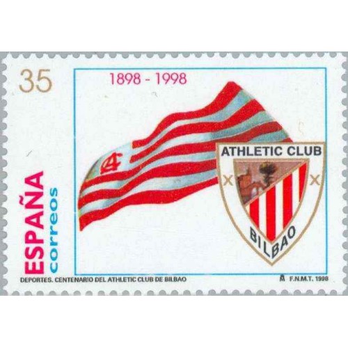 1 عدد تمبر صدمین سال باشگاه ورزشی آتلتیک بیلبائو - اسپانیا 1998