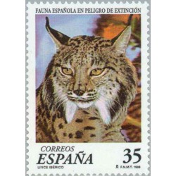 1 عدد تمبر حیوانات نادر - سیاهگوش اروپائی آسیائی - اسپانیا 1998