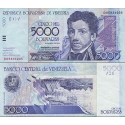 اسکناس 5000 بولیوار - ونزوئلا 2004