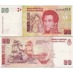 اسکناس 20 پزو - آرژانتین 2003