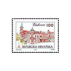 1 عدد تمبر سری پستی شهرهای کرواسی - Vinkovci - کرواسی 1992