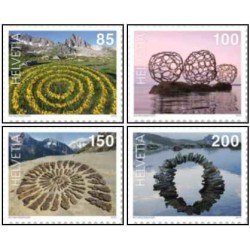 4 عدد تمبر هنر زمین - خودچسب - سوئیس 2019  ارزش روی تمبرها 5.35 فرانک