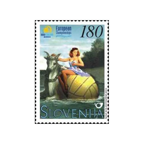 1 عدد تمبر ورزشی - قهرمانی مسابقات واترپولو جهانی - اسلوونی 2003 ارزش روی تمبر 0.9 دلار