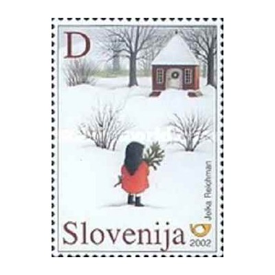 1 عدد تمبر کریستمس - اسلوونی 2002