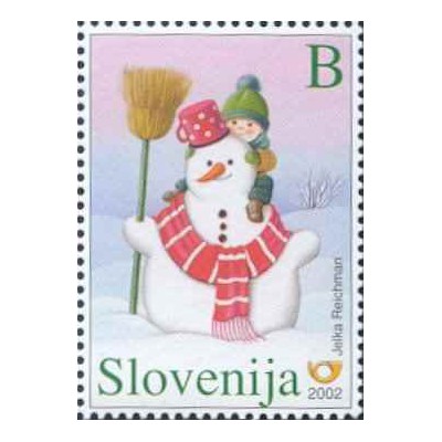 1 عدد تمبر سال جدید - اسلوونی 2002