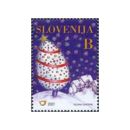1 عدد تمبر سال جدید - اسلوونی 2001