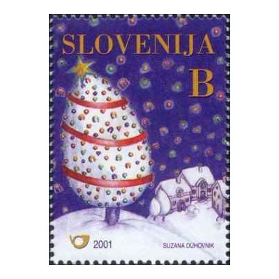 1 عدد تمبر سال جدید - اسلوونی 2001
