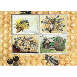 مینی شیت جانداران - زنبورها - اسلوونی 2001 ارزش روی تمبر 1.8 دلار