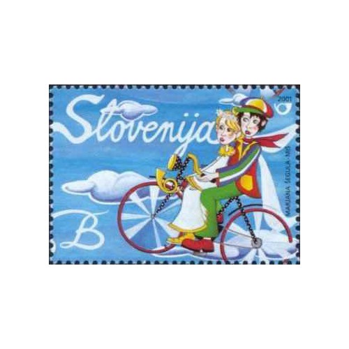 1 عدد تمبر تبریک  - اسلوونی 2001