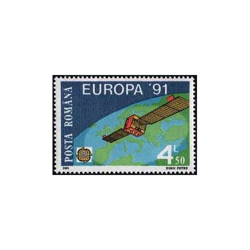 1 عدد تمبر مشترک اروپا - Europa Cept - هوافضای اروپا - ماهواره "EUTELSAT I" - رومانی 1991