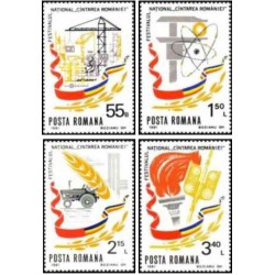 4 عدد تمبر جشنواره ملی "آواز رومانی" - رومانی 1981