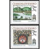 2 عدد  تمبر براتیسلاوا تاریخی - نقاشی - چک اسلواکی 1977